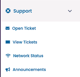 Open Support Ticket